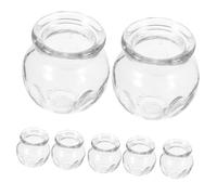 SHERCHPRY 7 pièces Glass Cupping Therapy Set For Household Use Smooth Round Mouth Suction Cups Strong Adsorption For Body Care And Improvement