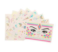 SHERCHPRY 8 Feuilles Autocollants de Tatouage Temporaire Fluo pour Visage Imperméables et Décoratifs pour Festivals et Fêtes Style Unique et Pratique