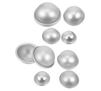 SHERCHPRY 8 Moules à Boules de Bain en Alliage d'Aluminium Hémisphériques Kit 16 Pièces pour Fabrication de Savons Sels de Bain et Gâteaux DIY Ustensiles Créatifs pour Loisirs Manuels et