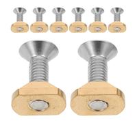 SHERCHPRY 8 Pièces Brass T-Nuts with Screws Set Precision Hydrofoil Mounting Accessories for Wing Foil Sup Kiteboard and Surfboard Hardware