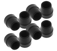SHERCHPRY 8 Pièces Embout de Canne Quadripode en Caoutchouc Noir, Stable | Pièce pour Cannes Pliantes et Cannes de Marche, Usage Extérieur, Autour des Coins, Grip Renforcé