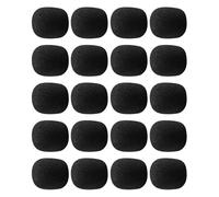 SHERCHPRY 80pcs couvre-revers en mousse pour micro-cravate 20X15X5 MM noir avec réduction du bruit et protection pour amplificateur et appel