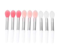 SHERCHPRY 9 pièces Pinceaux à Silicone Set de Applicateur de Maquillage Portable pour avec Têtes Silicone Rose Pêche Transparent Rouge Pastèque pour Maquillage et Confortable