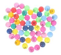 SHERCHPRY 90 Boules de Tirage Numérotées en Plastique Coloré de 1 à 90 Balles de Bingo et Loterie Mini Balles pour Jeux Festifs pour Tombola Kermesse et Tirages au Sort