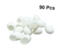 SHERCHPRY 90 pièces Natural Organic Silkworm Balls For Facial Skin Care Exfoliator Gentle Blackheads Removal Scrub With Finger Holes For Flexible Cleaning