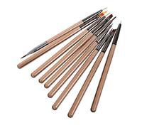SHERCHPRY 9pièces Pinceaux De Manucure Pour Dessin De Nail Art Pinceaux à Liner Fins Pour Créations De Vernis à