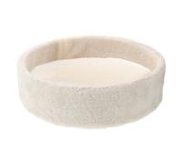 SHERCHPRY Accessoire de Remplacement Beige en Bois et Polaire Coussin Rond Confortable Compatible Universellement pour Hamac d'arbre à Chat pour Petit Chat pour Intérieur