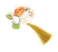 SHERCHPRY Accessoires de cheveux de fleurs de soie pinces à cheveux fantaisie barrettes floral Coix de cheveux de fleur style pince à cheveux barrette à cheveux fleurs en tissu Orange