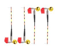 SHERCHPRY Alarme Sonore Pêche Nuit LED 4 Pièces Indicateur Lumineux Flottant Sensible pour Canne à Pêche Détecteur Électronique Bord de Rivière Compatible Multi-Flotteurs