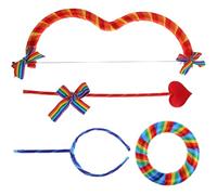 SHERCHPRY Arc et Flèche Cupidon en Mousse Léger et Réutilisable Accessoire de Costume Saint-Valentin Serrage-Tête Orange Arc D’Arche Kit Cosplay Fête et Photo pour Adultes et Adolescents