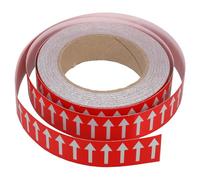 SHERCHPRY Autocollant Fléché Adhésif Réfléchissant 30Mm X 20M Rouleau Rouge Blanc Panneau Indicateur de Direction pour Tuyaux Signalisation Industrielle Solide et Résistante aux