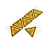 SHERCHPRY Autocollants D’Avertissement de Brûlure 50 MM 6 Pièces Adhésifs Haute Température Résistants pour Équipements Industriels Signalisation Sécurité pour Surfaces Chaudes