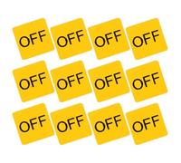 SHERCHPRY Autocollants D’Avertissement Off en PVC Adhésifs 12 Pièces Étiquettes hors-Série pour Appareils Électriques Décorations Légères et Signalétique de Sécurité pour Maison et