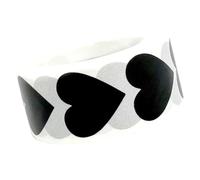 SHERCHPRY Autocollants de Cœur Noirs 500 Pièces Étiquettes Adhésives Décoratives pour Enveloppes Présents et Emballages Rouleau Multifonction Mariage Fermeture Paquet et Boîtes