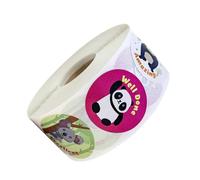 SHERCHPRY Autocollants Décoratifs Animaux 500 Pièces Rouleau Autocollants Lettres pour Boîtes à Bonbons Stickers Animaux Non Toxiques pour Garçon et Filles Étiquettes Adhésives pour