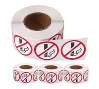 SHERCHPRY Autocollants Interdiction de Fumer Imperméables 4 Rouleaux de 500 Pièces Adhésifs Résistants aux Rayures L’Usure Panneaux D’Avertissement pour Voiture et Commerces Usage