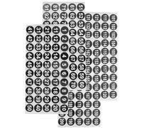 SHERCHPRY Autocollants Numérotés Vinyle Adhésifs Noirs 1 Pouce 1 à 200 Étiquettes Autocollantes pour Inventaire Rangement Boîte Outil Usage Intérieur et Extérieur