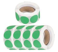 SHERCHPRY Autocollants Ronds Adhésifs Verts 5 Rouleaux 500 Pcs par Rouleau, Étiquettes Autocollantes Soi-même, Stickers de Scellage pour Organisation Bureau et Maison, Étiquettes