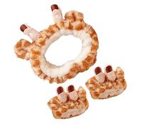 SHERCHPRY Bandeau de Maquillage Doux et Résistant Forme Girafe en Peluche pour Se Laver le Visage et Soins Peau pour Femmes et Filles