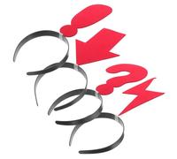 SHERCHPRY Bandeaux Festifs Symbole Flèche 4 Pcs Taille Unique Accessoire Photo Amusant Pour Fêtes Femmes Célébrations Rouge Point D'interrogation Point D'exclamation Éclair