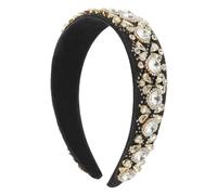 SHERCHPRY Baroque Rhinestone Hair Hoop Large Wide Headband For Women Sparkly Vintage Hair Accessory For Weddings Parties And Festive Events