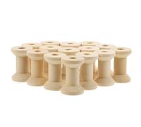 SHERCHPRY Bobines de Fil en Bois Naturel 100 Pcs 20x30 Mm Porte-bobines pour Couture et Loisirs Créatifs Bobines de Bobinage en Bois pour Machine à Coudre et Broderie Polyvalentes