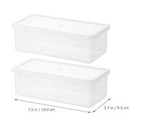 SHERCHPRY Boîte à Crayons Transparente 2 Pièces 19 X 9,5 X 6 Cm en Plastique Léger et Réutilisable, Trousse Multifonction pour Élèves et Bureau, Rangement Stylos, Crayons et Feutres,