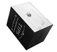 SHERCHPRY Boîte à Pourboires en Acrylique Noir avec Serrure Urne pour Bulletins de Vote Boîte à Suggestions Sécurisée pour Bar et Restaurant Collecte de Dons Pratique et Transparente