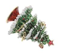 SHERCHPRY Boîte à Trésors en Forme D'arbre de Noël, Alliage de Zinc | Couvercle à Charnière Ajusté, Décor Perlé et Serti de Gemmes, pour Petits Présents et Colliers