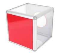 SHERCHPRY Boîte de Collecte de Votes Transparente en Aluminium Taille Moyenne 25 CM Conteneur Sécurisé pour Urne Boîte à Suggestions et Collecte de Fonds Publique