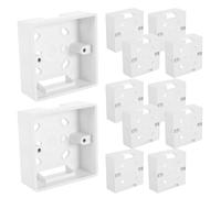 SHERCHPRY Boîte de Prise Murale Encastrée Type 86 12 Pièces Blanche Boîtier D’Interrupteur Étanche à la Poussière Boîte de Jonction Ignifuge Profonde pour Câblage Électrique Résidentiel