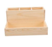 SHERCHPRY Boîte de Rangement Bois pour Cosmétiques et Accessoires de Manucure Organisateur pour Pinceaux de Maquillage et Petits Objets Rangement Pratique pour Salle de Bain et Chambre