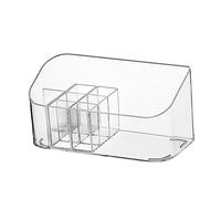 SHERCHPRY Boîte de Rangement Transparent pour Cosmétiques Organiseur de Bureau avec Ajustable Support de Tri Pratique et Peu Encombrant
