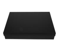 SHERCHPRY Boîte Présent Noire Rectangulaire 325 X 235 CM Coffret Vide Couvercle Boîte d'Emballage pour Grands Présents Emballage Anniversaire Rangement pour Événements et Fêtes