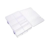 SHERCHPRY Boîte Rangement Plastique Transparente à Compartiments pour Accessoires de Manucure Organisateur Bijoux Empilable Pratique pour Stockage de Paillettes et Petits Objets
