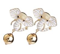SHERCHPRY Boucles D'oreilles Clous Éléphant Vintage Pour Femmes Style Rétro Alliage Sans Allergène Antirouille, Léger Femmes Usage Quotidien, Occasions Spéciales, Blanche Délicate