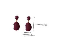 SHERCHPRY Boucles Oreilles Eau Élégantes pour Femme Pendentifs et Lisses Original et Mode Design Créatif Rouge Foncé Confortables et Résistantes