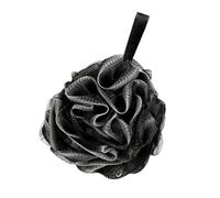 SHERCHPRY Boule de Bain Exfoliante Noire Grosse Taille en Maille Filet Douce et Confortable Accessoire de Salle de Bain pour Nettoyage et Massage Corporel Compatible Gel et Savonnette