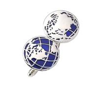 SHERCHPRY Boutons de Manchette Ronds Globe Earth 1 Paire pour Chemise Accessoires Vestimentaires Homme Design Mode Présent Mariage Professionnel Bijou Élégant Polyvalent