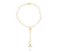 SHERCHPRY Bracelet Croix Vintage pour Femmes et Hommes Bijoux Perles avec Crucifix pour Célébrations et Prières Chrétiennes