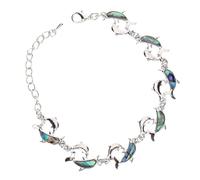SHERCHPRY Bracelet Dauphin Ajustable à Maillons Bracelet de Cheville Plage Léger et Délicat Bijou Océan Deux Dauphins Accessoire pour Femme Présent Été et Occasions Spéciales