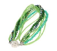 SHERCHPRY Bracelet diamant multicouche bracelet de déclaration bracelets de perles perles de cristal scintillantes bracelets en vrac pour femmes style boho bracelts alliage Vert