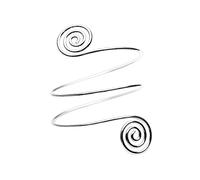 SHERCHPRY Bracelet Manchette Punk En Métal Argenté Spiralé, Large Et Ouvert, Bijoux De Brassard Pour Femme, Accessoire Mode Pour Sorties Et Événements, Design Résistant à La Décoloration