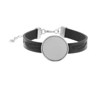 SHERCHPRY Bracelet PU 25Mm Réglable en avec Base Ancienne pour DIY Bracelet Personnalisé Femme Accessoire de Bijoux Création de Sublimation