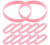 SHERCHPRY Bracelets en Silicone Rose pour Sensibilisation Cancer du Sein Lot de 20 Pièces Élastiques et Résistants Adaptés pour Poignets et Mains Accessoires de Soutien et Prévention