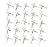 SHERCHPRY Breloques Chaîne Taille 60 Pcs pour Bijoux Diy, Accessoires Métal Petits, Argenté, Créateurs Débutants, Fabrication Bracelet et Collier, Loisirs Créatifs, Présent Fait Main, Toute