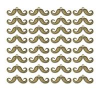 SHERCHPRY Breloques en Alliage Moustache pour Création Bijoux Diy, 50 Pièces Bronze, Pendentifs Métal, Accessoires Artisanat Bracelet Amitié, Décoration Mode Cosplay, Présents Personnalisés