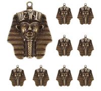 SHERCHPRY Breloques en Alliage Vintage Égyptien 10 Pièces Pendentifs Tête de Pharaon en Alliage Cuivreux Ancien Accessoires DIY pour Création Bijoux Collier et Bracelet Artisanaux