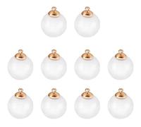 SHERCHPRY Breloques Mini Boules Transparentes 8 Mm 10 Pièces Chapeau Plat Doré, Accessoires DIY Bijoux pour Création Colliers Bracelets Noël, Fournitures Artisanales pour Amateurs Créatifs