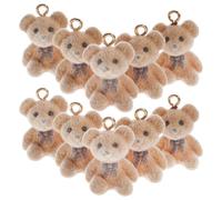 SHERCHPRY Breloques Ours en Résine 10 Pcs Pendentifs pour Boucles D’Oreilles et Colliers DIY Couleur Café Clair Suspendre Dorée Accessoires Légers pour Création de Bijoux Personnalisés